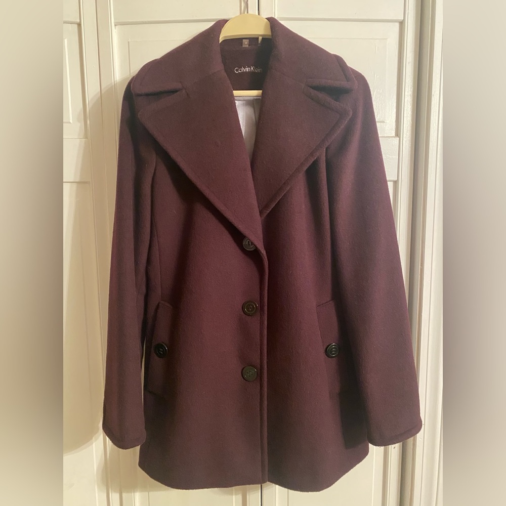 Calvin Klein Single-Breasted Wool Coat